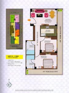 Image of 1302 Sq.ft 3 BHK Apartment / Flat for sale in Gitanjali Shreeniketan, Lukarganj, Allahabad for Rs. 13500000