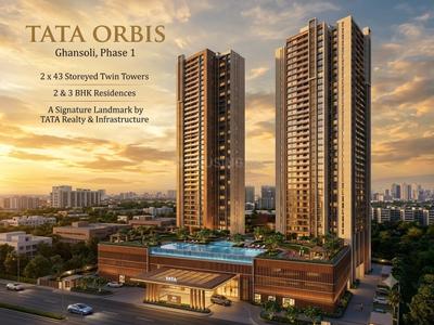 Image of 1400 Sq.ft 3 BHK Apartment / Flat for sale in Ghansoli, Navi Mumbai for Rs. 26000000