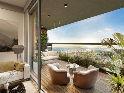 Balcony Image of 3968 Sq.ft 4 BHK Apartment / Flat for sale in Skydeck 78, Raysan Gandhinagar for Rs. 17600000