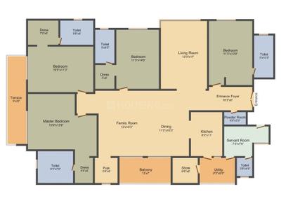 Image of 3250 Sq.ft 4 BHK Apartment / Flat for sale in Adani Water Lily, Shantigram, Ahmedabad for Rs. 27500000