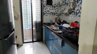 Kitchen Image of 800 Sq.ft 1 BHK Apartment / Flat for rent in Raunak City, Kalyan West Kalyan for Rs. 17500