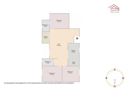 Image of 1395 Sq.ft 3 BHK Apartment / Flat for sale in GRC Subhiksha by GRC Infra Pvt ltd, Choodasandra, Bengaluru for Rs. 14100000