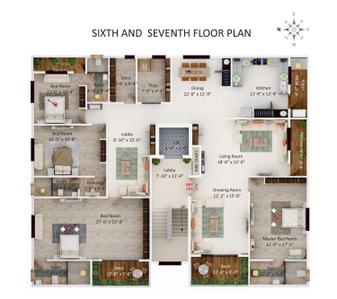 Image of 3168 Sq.ft 4 BHK Apartment / Flat for sale in Manish Nagar, Nagpur for Rs. 17700000