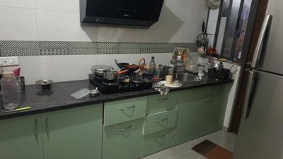 Kitchen Image of 968 Sq.ft 3 BHK Apartment / Flat for rent in Vishwanath Maher Select, Shela Ahmedabad for Rs. 28000