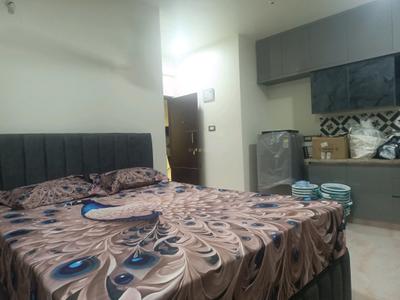 Bedroom Image of 650 Sq.ft 1 RK Apartment / Flat for rent in Thanisandra Bengaluru for Rs. 24000