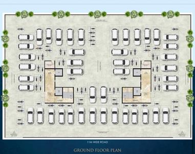 Floor Plan Image of 700 Sq.ft 1 BHK Apartment / Flat for sale in Pushpak Nagar Navi Mumbai for Rs. 3900000
