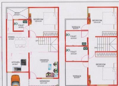 Image of 1350 Sq.ft 3 BHK Duplex for sale in Parakh Fortune Defence City, Bangrasia, Bhopal for Rs. 3700000