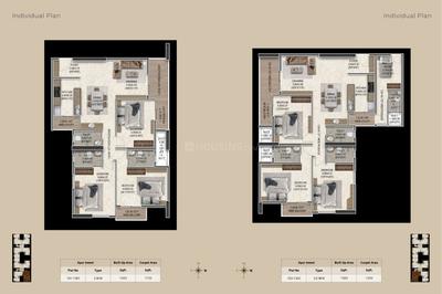 Image of 1433 Sq.ft 3 BHK Apartment / Flat for sale in Kalvik Adidev, Patia, Bhubaneswar for Rs. 16820800
