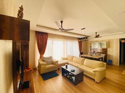 Living Room Image of 1700 Sq.ft 3 BHK Apartment / Flat for rent in SJR Blue Water PH 3, Parappana Agrahara Bengaluru for Rs. 65000