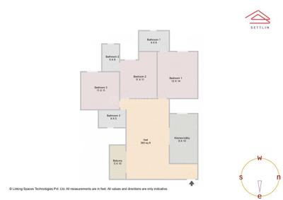 Image of 1603 Sq.ft 3 BHK Apartment / Flat for sale in Prestige Falcon City by Prestige Projects Pvt Ltd, Konanakunte, Bengaluru for Rs. 33200000