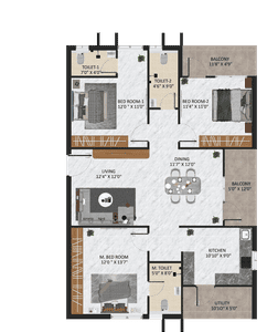 Image of 1680 Sq.ft 3 BHK Apartment / Flat for sale in Navabharat Nagar, Rajahmundry for Rs. 8400000