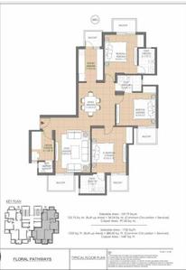 Image of 1720 Sq.ft 3.5 BHK Apartment / Flat for sale in ATS Floral Pathways, Wave City, Ghaziabad for Rs. 21000000
