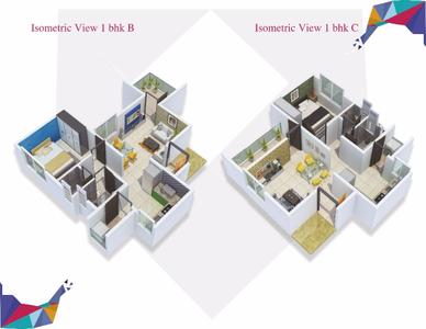 Image of 890 Sq.ft 2 BHK Apartment / Flat for sale in Sameer Indraprastha Phase 1, Kondhwa Budruk, Pune for Rs. 5000000