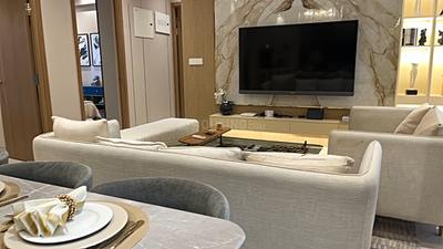 Living Room Image of 629 Sq.ft 2 BHK Apartment / Flat for sale in Puravankara Purva Clermont Wing D, Chembur Mumbai for Rs. 27600000