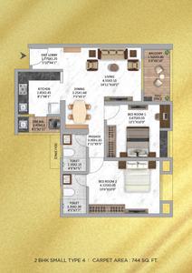 Image of 1144 Sq.ft 2 BHK Apartment / Flat for sale in Krisala Zoy Plus, Hinjawadi, Pune for Rs. 8900000