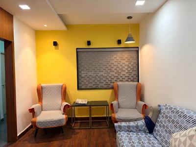 Living Room Image of 740 Sq.ft 1 BHK Apartment / Flat for rent in Chinchwad Pune for Rs. 25000