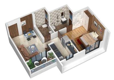 Image of 650 Sq.ft 1 BHK Apartment / Flat for sale in Khidkali, Thane for Rs. 4600000