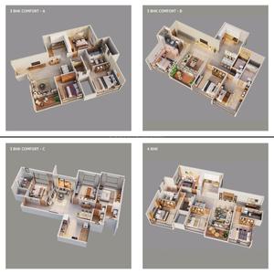 Image of 1500 Sq.ft 3 BHK Apartment / Flat for sale in Merlin Ventana, Baner, Pune for Rs. 18500000