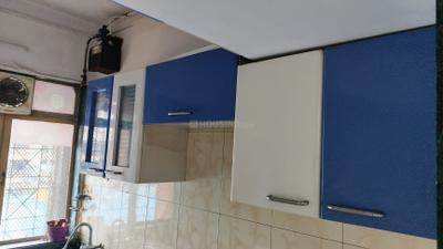 Kitchen Image of 660 Sq.ft 2 BHK Apartment / Flat for rent in Kashish Park, Dharamveer Nagar Thane for Rs. 35000