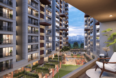 Image of 2027 Sq.ft 3 BHK Apartment / Flat for sale in Vesu, Surat for Rs. 9500000