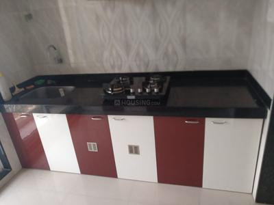 Kitchen Image of 600 Sq.ft 1 BHK Apartment / Flat for rent in Arihant Aarohi, Shilgaon Thane for Rs. 16500