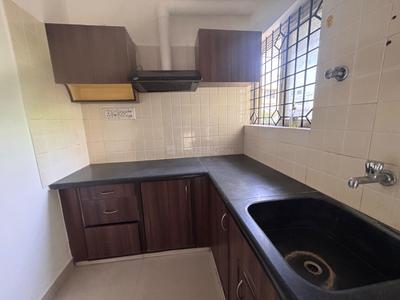 Kitchen Image of 548 Sq.ft 1 BHK Builder Floor for rent in Murugeshpalya Bengaluru for Rs. 25000