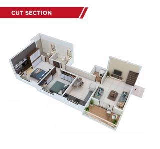 Image of 1051 Sq.ft 2 BHK Apartment / Flat for sale in Kumar Palmnest, Pisoli, Pune for Rs. 4910000