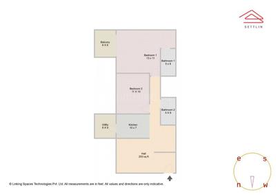 Image of 1172 Sq.ft 2 BHK Apartment / Flat for sale in Kartik Nagar, Bengaluru for Rs. 19500000