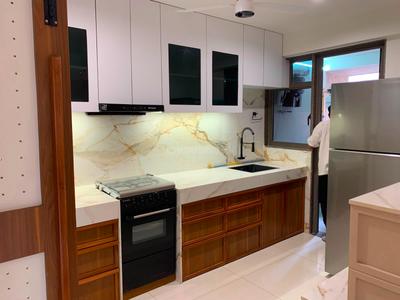 Kitchen Image of 2335 Sq.ft 3 BHK Apartment / Flat for rent in Shivalik Green View, Shantigram Ahmedabad for Rs. 100000
