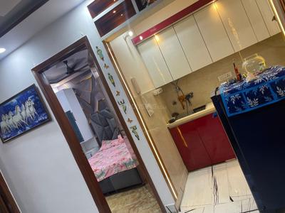 Kitchen Image of 460 Sq.ft 2 BHK Apartment / Flat for rent in Green Valley Livings, Dwarka Mor New Delhi for Rs. 20000