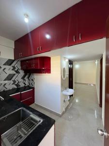 Kitchen Image of 685 Sq.ft 1 BHK Builder Floor for rent in Murugeshpalya Bengaluru for Rs. 28000