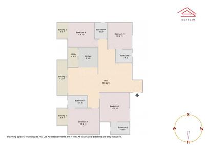 Image of 1817 Sq.ft 4 BHK Apartment / Flat for sale in Yamare, Bengaluru for Rs. 18000000
