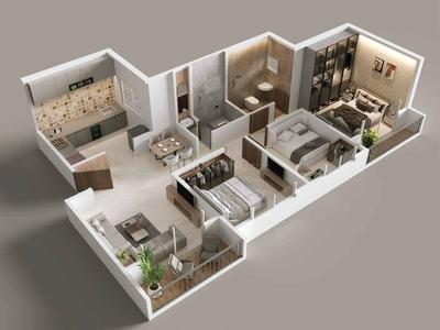 Image of 850 Sq.ft 3 BHK Apartment / Flat for sale in Shankeshwar Vithuchandra Skye, Dudulgaon, Pune for Rs. 6370000