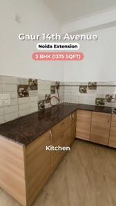 Kitchen Image of 1375 Sq.ft 3 BHK Apartment / Flat for sale in Gaurs 14th Avenue, Noida Extension Greater Noida for Rs. 12700000