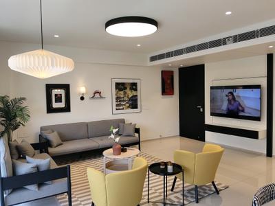 Living Room Image of 3500 Sq.ft 4 BHK Apartment / Flat for rent in Goyal Riviera Antilla, Prahlad Nagar Ahmedabad for Rs. 150000