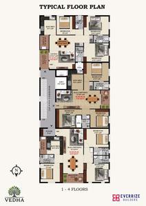Image of 1130 Sq.ft 3 BHK Apartment / Flat for sale in Saligramam, Chennai for Rs. 19200000