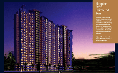 Image of 980 Sq.ft 2 BHK Apartment / Flat for sale in Somani Towers, Punawale, Pune for Rs. 6580000