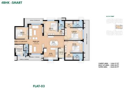 Image of 2660 Sq.ft 5 BHK Apartment / Flat for sale in Vrindavan Yojana, Lucknow for Rs. 19950000