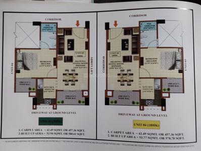 Image of 580 Sq.ft 1 BHK Apartment / Flat for sale in Vinayakkripa Vinayak Central Park At Shervani Legacy Phase 2, Dhoomanganj, Allahabad for Rs. 4200000
