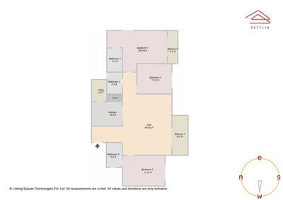 Image of 1653 Sq.ft 3 BHK Apartment / Flat for sale in Mahindra Eden by Mahindra Lifespaces, Vajarahalli, Bengaluru for Rs. 28000000