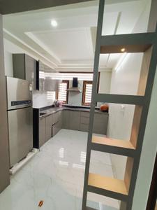 Kitchen Image of 1400 Sq.ft 3 BHK Builder Floor for rent in Parth Residency, Mansarovar Jaipur for Rs. 35000