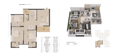 Image of 1470 Sq.ft 3 BHK Apartment / Flat for sale in Pacifica Amara, Sanathal, Ahmedabad for Rs. 6800000