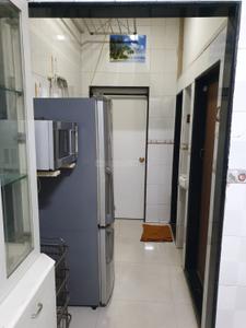 Kitchen Image of 560 Sq.ft 1 BHK Apartment / Flat for rent in Jai Jawan Building, Vashi Navi Mumbai for Rs. 35000
