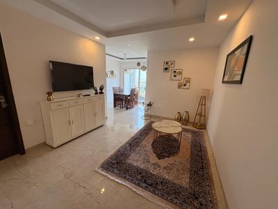 Living Room Image of 1114 Sq.ft 3 BHK Apartment / Flat for rent in Frame The Grand Fortune, Sirsi Jaipur for Rs. 40000