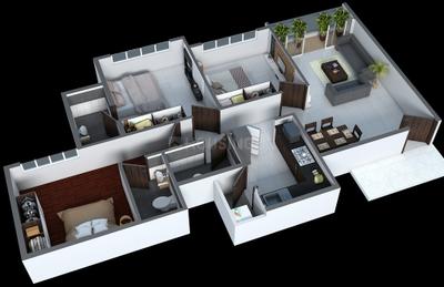 Image of 1360 Sq.ft 3 BHK Apartment / Flat for sale in Pacifica North Enclave, Vaishno Devi Circle, Ahmedabad for Rs. 7750000