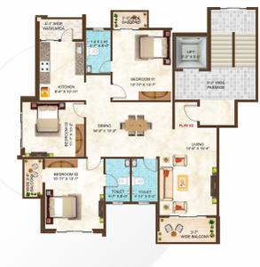 Image of 1500 Sq.ft 3 BHK Apartment / Flat for sale in Somalwada, Nagpur for Rs. 9500000