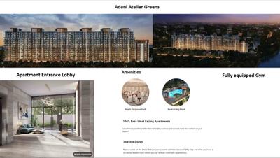 Image of 1500 Sq.ft 2.5 BHK Apartment / Flat for rent in Adani Atelier Greens, Mundhwa, Pune for Rs. 82000