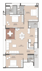 Image of 1550 Sq.ft 3 BHK Apartment / Flat for sale in Atishay Shivalay 4, Adalaj, Gandhinagar for Rs. 12100000