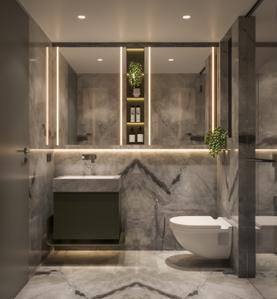 Bathroom Image of 4800 Sq.ft 4 BHK Apartment / Flat for sale in Avadh Ercole, Vesu Surat for Rs. 24000000