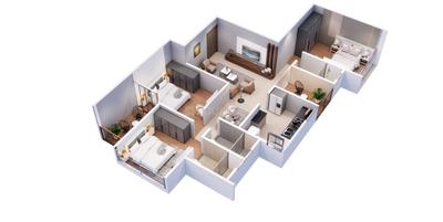 Image of 1317 Sq.ft 3 BHK Apartment / Flat for sale in Yewalewadi, Pune for Rs. 8500000